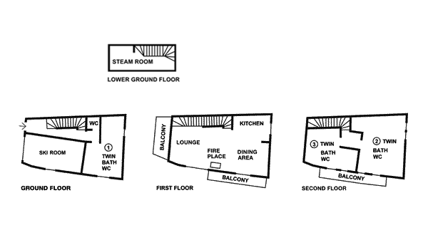 Chalet Caribou Courchevel Floor Plan 1